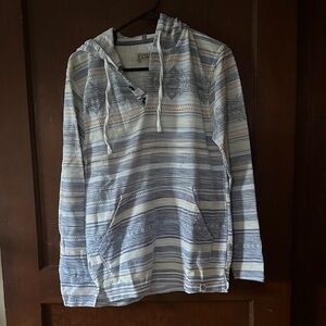 Free Planet Blue and White Striped Hoodie